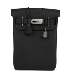 Hermes HAC A Dos PM Backpack Black Togo Palladium Hardware