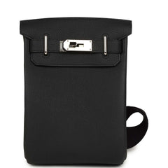 Hermes HAC A Dos PM Backpack Black Togo Palladium Hardware