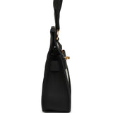 Hermes Jypsiere Mini Black and Ecru Toile H Black Swift Gold Hardware - Thumbnail View 3