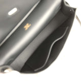 Hermes Jypsiere Mini Black and Ecru Toile H Black Swift Gold Hardware - Thumbnail View 9