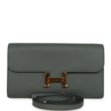 Hermes Constance Wallet To Go Vert Amande Evercolor Gold Hardware - Thumbnail View 1