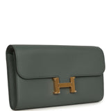 Hermes Constance Wallet To Go Vert Amande Evercolor Gold Hardware - Thumbnail View 2