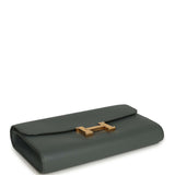 Hermes Constance Wallet To Go Vert Amande Evercolor Gold Hardware - Thumbnail View 6