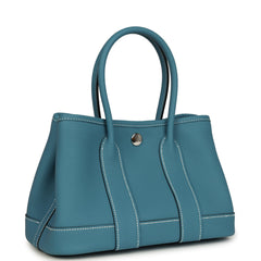 Hermes Garden Party Neo 23 Blue Jean Togo Palladium Hardware