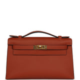 Hermes Kelly Pochette Cuivre Swift Gold Hardware - Thumbnail View 1