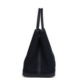 Hermes Garden Party 30 Bleu Indigo Toile Militaire and Negonda Palladium Hardware - Thumbnail View 3