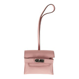 Hermes Kelly Festival Bag Charm Rose Sakura Swift Palladium Hardware - Thumbnail View 1