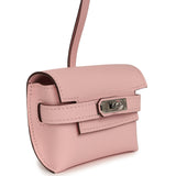 Hermes Kelly Festival Bag Charm Rose Sakura Swift Palladium Hardware - Thumbnail View 2