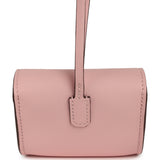 Hermes Kelly Festival Bag Charm Rose Sakura Swift Palladium Hardware - Thumbnail View 5