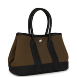 Hermes Garden Party Neo 23 Vert Olive Toile Officier Canvas and Black Negonda Palladium Hardware - Thumbnail View 2