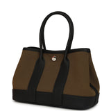 Hermes Garden Party Neo 23 Vert Olive Toile Officier Canvas and Black Negonda Palladium Hardware - Thumbnail View 5