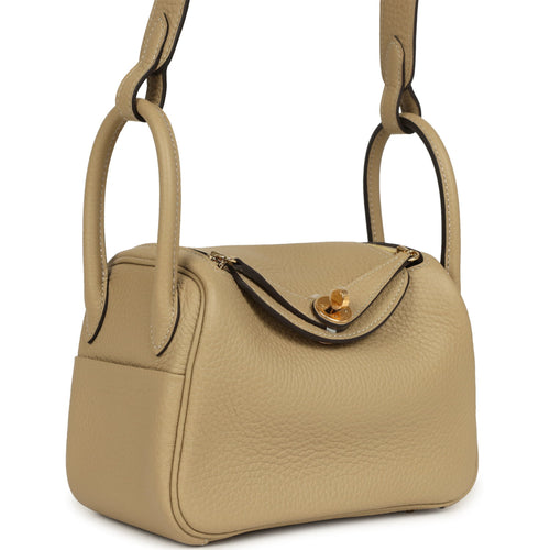 Hermes Mini Lindy II Trench Clemence Gold Hardware