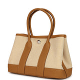 Hermes Garden Party Neo 23 Sesame-Ecru Toile H Canvas and Sesame Negonda Palladium Hardware - Thumbnail View 5
