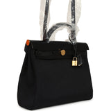 Hermes Herbag Zip 31 PM Black Toile Militaire Canvas and Vache Hunter Gold Hardware - Thumbnail View 2