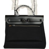 Hermes Herbag Zip 31 PM Black Toile Militaire Canvas and Vache Hunter Gold Hardware - Thumbnail View 6