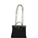 Hermes Herbag Zip 31 PM Black Toile Militaire Canvas and Vache Hunter Gold Hardware - Thumbnail View 8