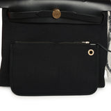 Hermes Herbag Zip 31 PM Black Toile Militaire Canvas and Vache Hunter Gold Hardware - Thumbnail View 11