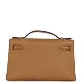 Hermes Kelly Pochette Biscuit Swift Gold Hardware - Thumbnail View 4