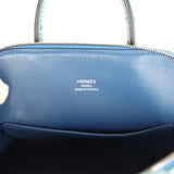 Hermes 1923 Bolide Mini Bleu Royal Ostrich Palladium Hardware - Thumbnail View 8