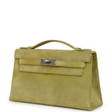 Vintage Hermes Kelly Pochette Vert Anis Doblis Palladium Hardware - Thumbnail View 5