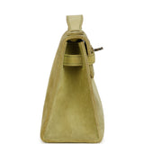 Vintage Hermes Kelly Pochette Vert Anis Doblis Palladium Hardware - Thumbnail View 3