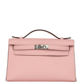 Hermes Kelly Pochette Rose Sakura Swift Palladium Hardware - Thumbnail View 1