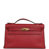 Pre-owned Hermes Kelly Pochette Rubis Swift Gold Hardware - Thumbnail View 1