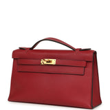 Pre-owned Hermes Kelly Pochette Rubis Swift Gold Hardware - Thumbnail View 5