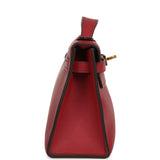 Pre-owned Hermes Kelly Pochette Rubis Swift Gold Hardware - Thumbnail View 3