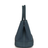 Hermes Garden Party Neo 23 Bleu Tempete Toile Officier and Negonda Palladium Hardware - Thumbnail View 3