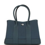 Hermes Garden Party Neo 23 Bleu Tempete Toile Officier and Negonda Palladium Hardware - Thumbnail View 4