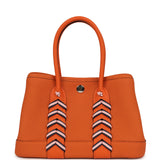 Hermes  Garden Party Neo 23 "Bredies" Orange, Rose Sakura, Bleu Navy Togo and Swift Palladium Hardware - Thumbnail View 1
