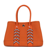 Hermes  Garden Party Neo 23 "Bredies" Orange, Rose Sakura, Bleu Navy Togo and Swift Palladium Hardware - Thumbnail View 4