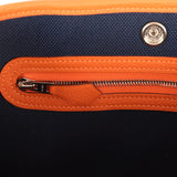 Hermes  Garden Party Neo 23 "Bredies" Orange, Rose Sakura, Bleu Navy Togo and Swift Palladium Hardware - Thumbnail View 8