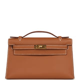 Hermes Kelly Pochette Gold Swift Gold Hardware - Thumbnail View 1