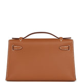 Hermes Kelly Pochette Gold Swift Gold Hardware - Thumbnail View 4