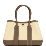 Hermes Garden Party Neo 23 Vanille Toile Officier Canvas and Etoupe Negonda Palladium Hardware - Thumbnail View 1