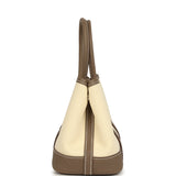 Hermes Garden Party Neo 23 Vanille Toile Officier Canvas and Etoupe Negonda Palladium Hardware - Thumbnail View 3