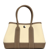 Hermes Garden Party Neo 23 Vanille Toile Officier Canvas and Etoupe Negonda Palladium Hardware - Thumbnail View 4