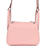 Hermes Mini Lindy II Rose Sakura Verso Clemence Palladium Hardware - Thumbnail View 4