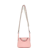 Hermes Mini Lindy II Rose Sakura Verso Clemence Palladium Hardware - Thumbnail View 6