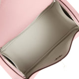 Hermes Mini Lindy II Rose Sakura Verso Clemence Palladium Hardware - Thumbnail View 9