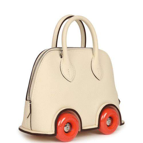 Hermes Bolide On Wheels 1923 Nata, Orange Epsom Palladium Hardware