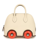 Hermes Bolide On Wheels 1923 Nata, Orange Epsom Palladium Hardware - Thumbnail View 4