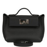 Hermes Mini 24/24 Bag Black Togo, Swift Palladium Hardware - Thumbnail View 1