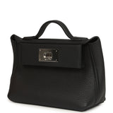 Hermes Mini 24/24 Bag Black Togo, Swift Palladium Hardware - Thumbnail View 5