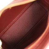 Hermes Mini Plume 21 Bag Rouge H Chèvre Gold Hardware - Thumbnail View 9