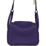 Hermes Mini Lindy II Purple Clemence Palladium Hardware - Thumbnail View 4