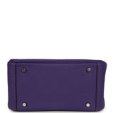 Hermes Mini Lindy II Purple Clemence Palladium Hardware - Thumbnail View 7