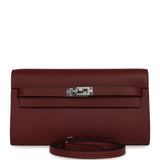 Hermes Kelly Wallet To Go Rouge H Epsom Palladium Hardware - Thumbnail View 1